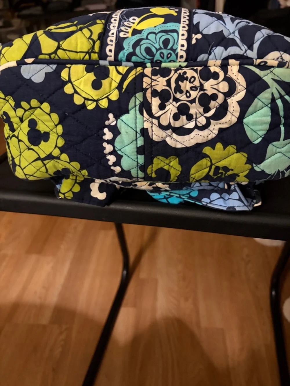 Vera Bradley Disney Mickey’s Midnight Bloom Quilted Mini Backpack